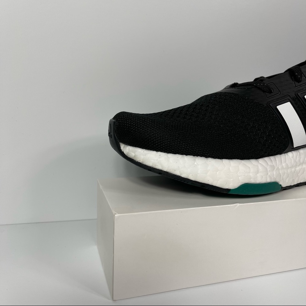 ADIDAS EQUIPMENT PLUS BLACK WHITE GREEN MENS RUNNING SHOES SIZE 10 BOOST NEW - Picture 6 of 10